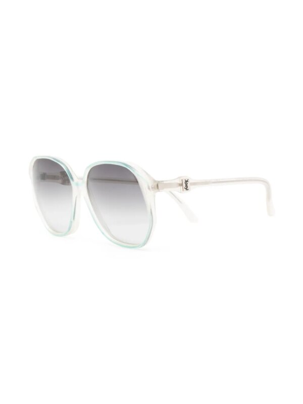 Saint Laurent Pre-Owned 1970s zonnebril met oversized montuur - Beige