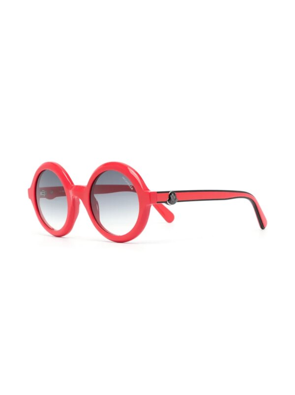 Moncler Eyewear Zonnebril met rond montuur - Rood