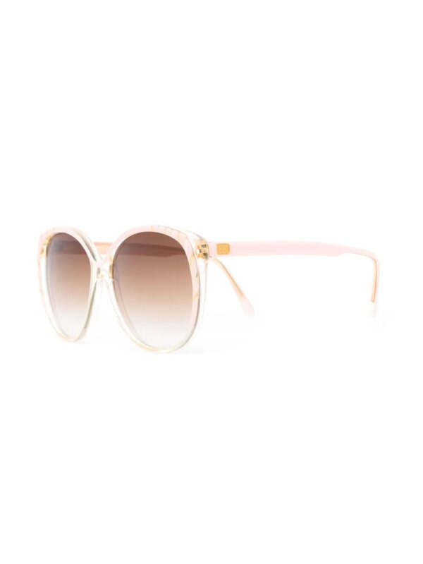 Balenciaga Pre-Owned 1980s zonnebril met rond montuur - Roze