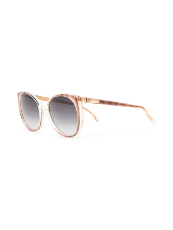 Saint Laurent Pre-Owned 1980s zonnebril met oversized montuur - Beige