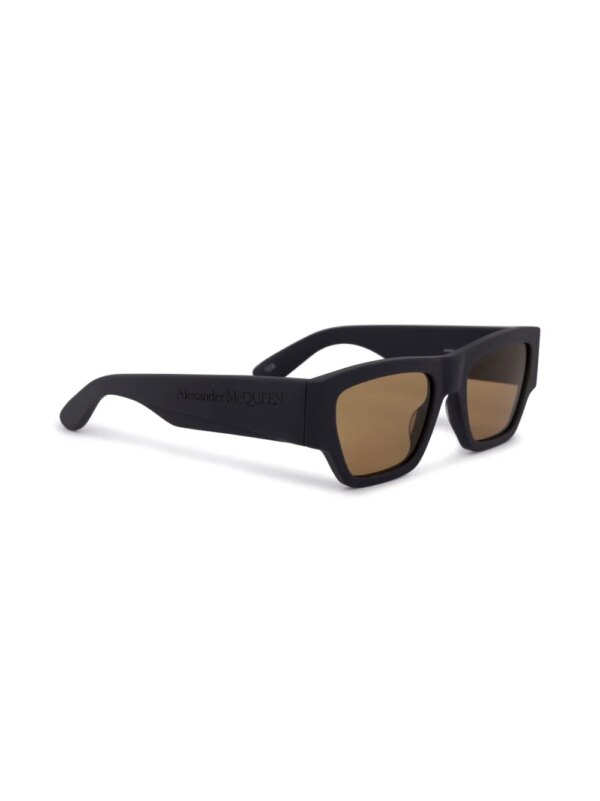 Alexander McQueen Eyewear Zonnebril met rechthoekig montuur - Grijs