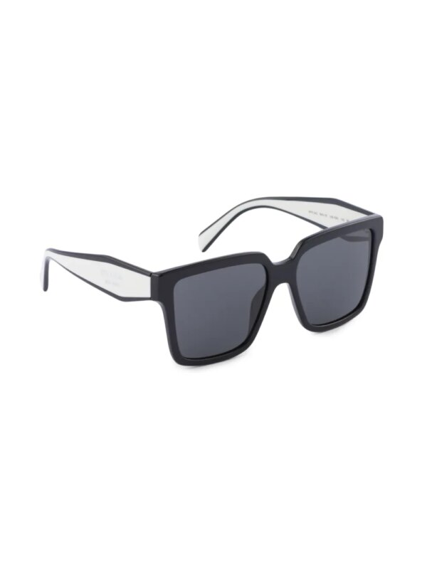 Prada Eyewear Zonnebril met rechthoekig montuur - Zwart
