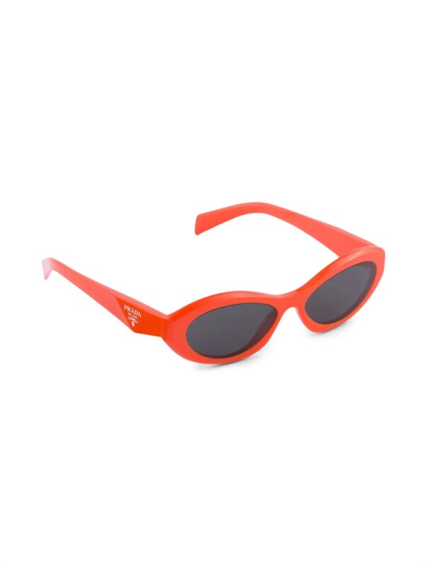 Prada Eyewear Symbole zonnebril met ovaal montuur - Oranje
