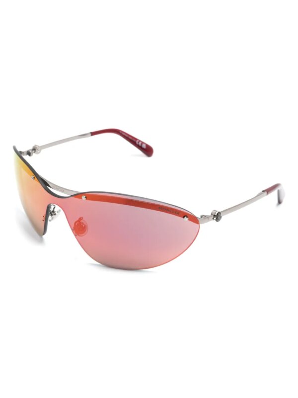 Moncler Eyewear Carmel zonnebril met schild montuur - Rood
