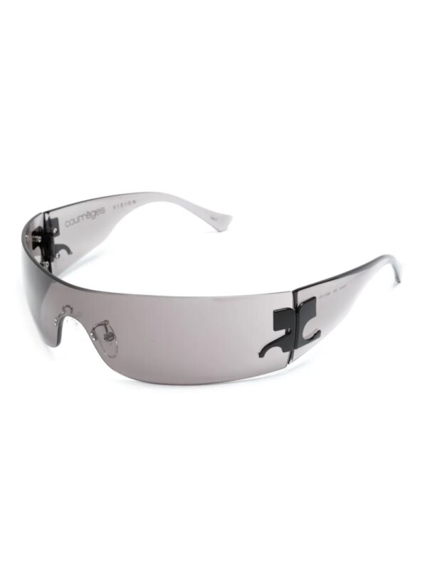 Courrèges Zonnebril met logo - Grijs