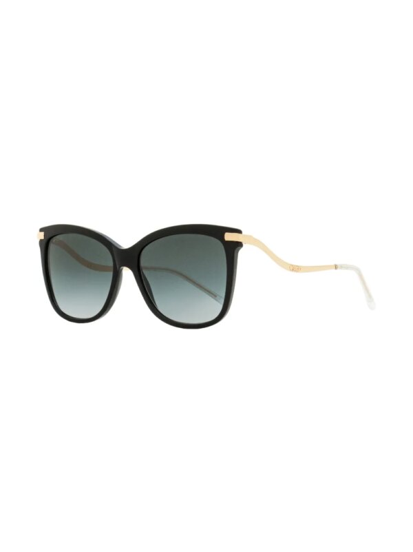 Jimmy Choo Eyewear Zonnebril met rechthoekig montuur - Goud