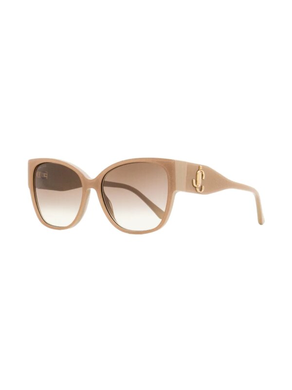 Jimmy Choo Eyewear Zonnebril met oversized montuur - Beige