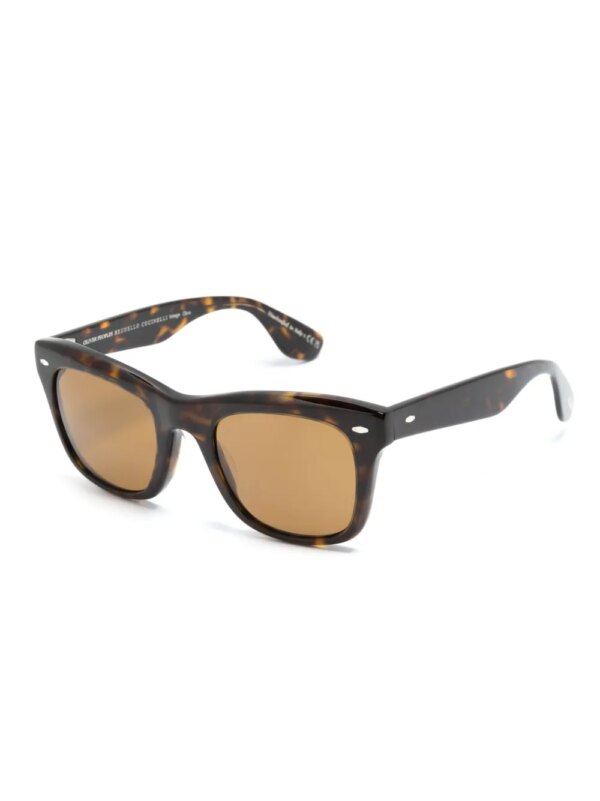 Oliver Peoples Zonnebril met vierkant montuur - Bruin