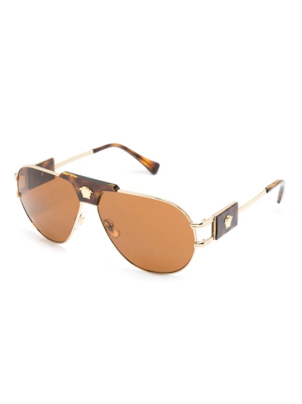 Versace Eyewear Zonnebril met vierkant montuur - Goud