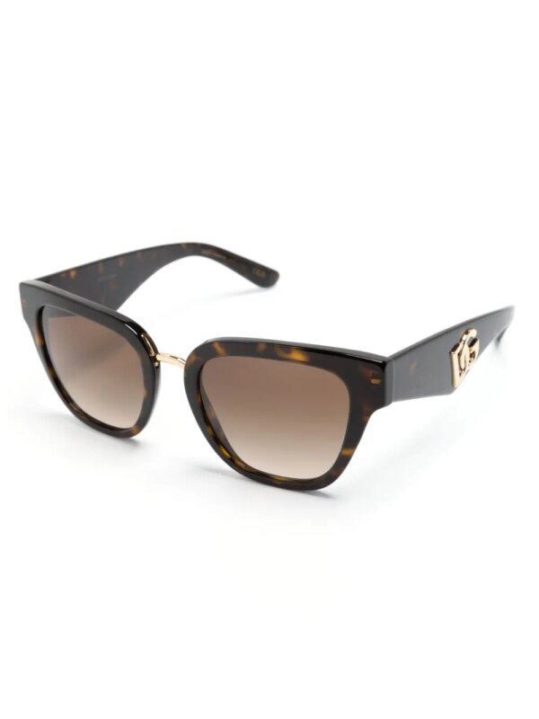 Dolce & Gabbana Eyewear DG Crossed zonnebril met logo - Bruin