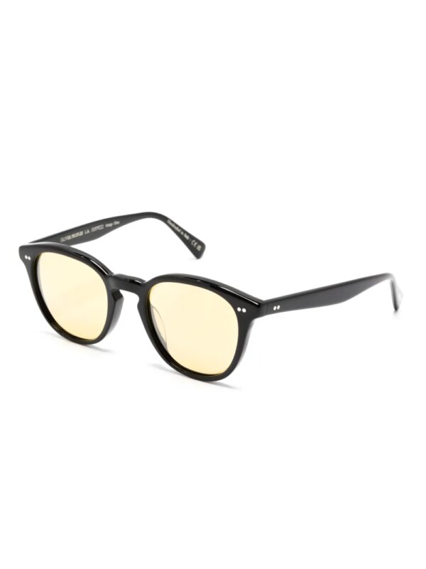 Oliver Peoples Desmon zonnebril met rond montuur - Zwart