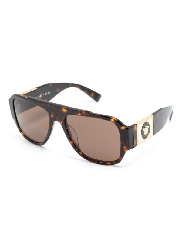 Versace Eyewear Zonnebril met oversized montuur - Bruin