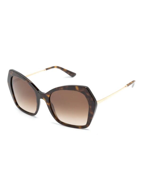 Dolce & Gabbana Eyewear Sicilian Taste zonnebril met oversized montuur - Bruin