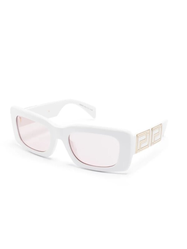Versace Eyewear Zonnebril met rechthoekig montuur - Wit