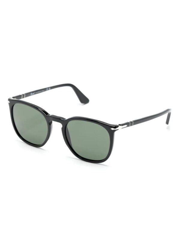 Persol Zonnebril met rond montuur - Zwart