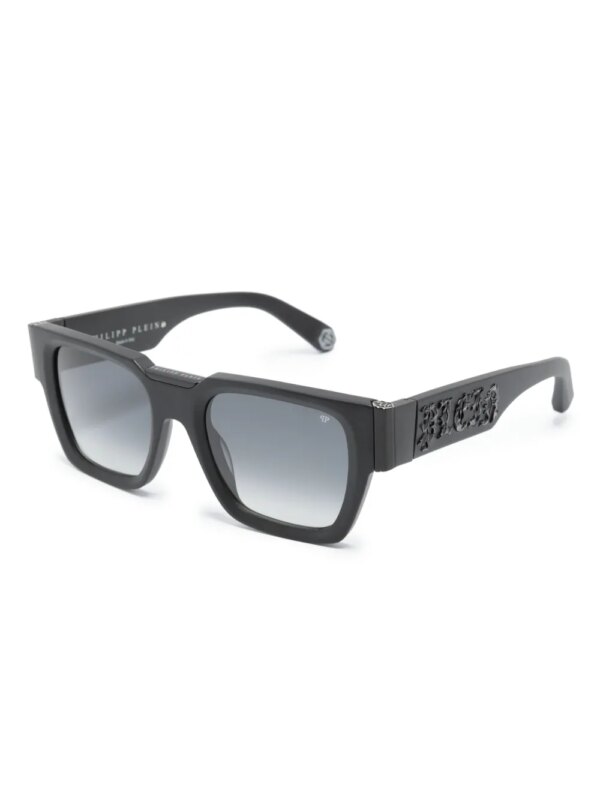 Philipp Plein Eyewear Zonnebril met vierkant montuur - Zwart