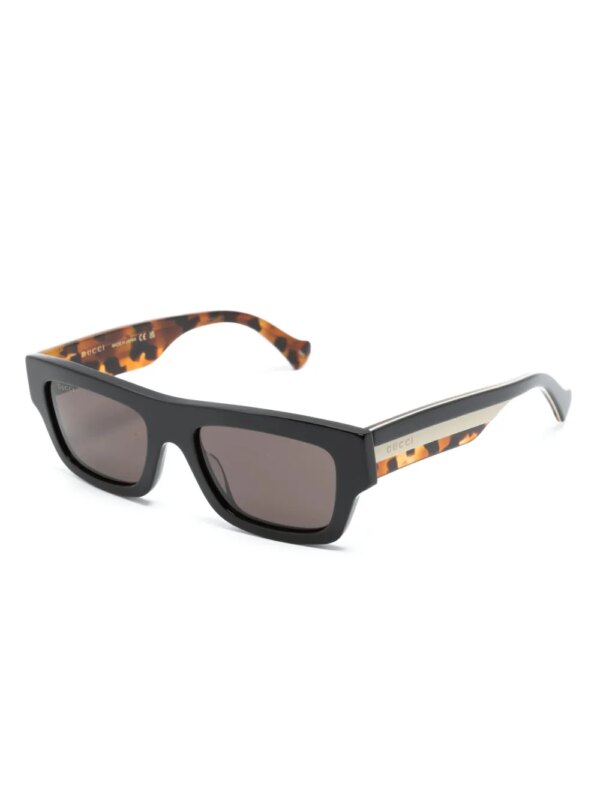 Gucci Eyewear Zonnebril met vierkant montuur - Zwart