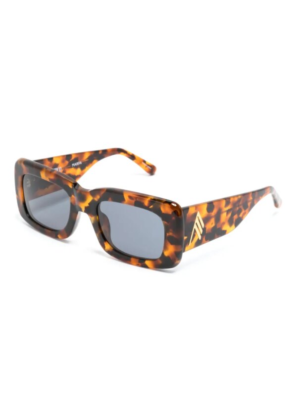 The Attico x The Attico Marfa zonnebril met schildpadschild-design - Bruin
