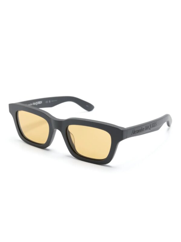 Alexander McQueen Eyewear Zonnebril met vierkant montuur - Grijs