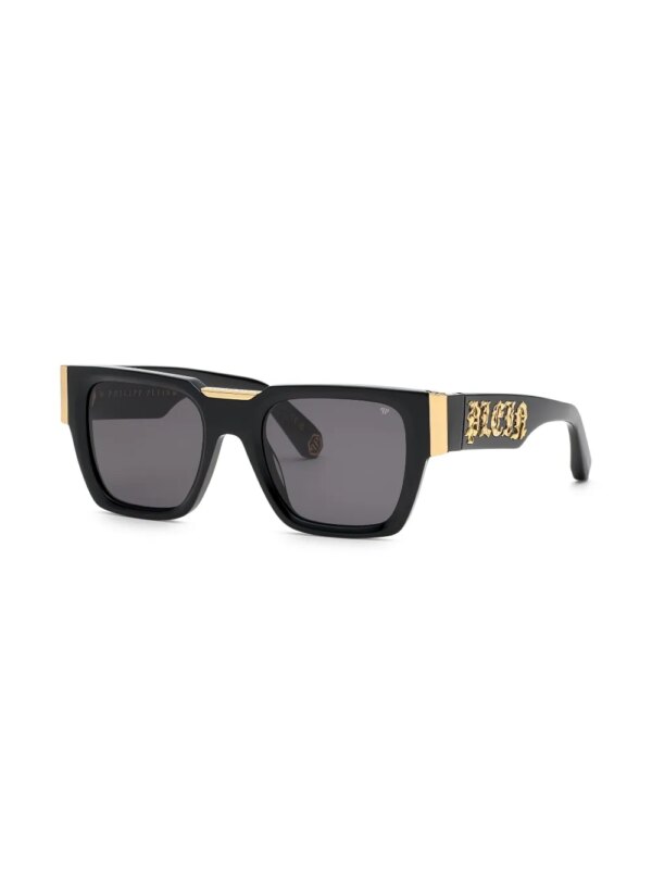 Philipp Plein Eyewear Zonnebril met vierkant montuur - Zwart