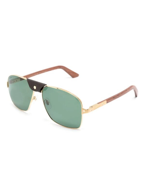 Cartier Eyewear Zonnebril met piloten montuur - Goud