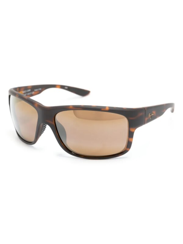Maui Jim Zonnebril met rechthoekig montuur - Bruin