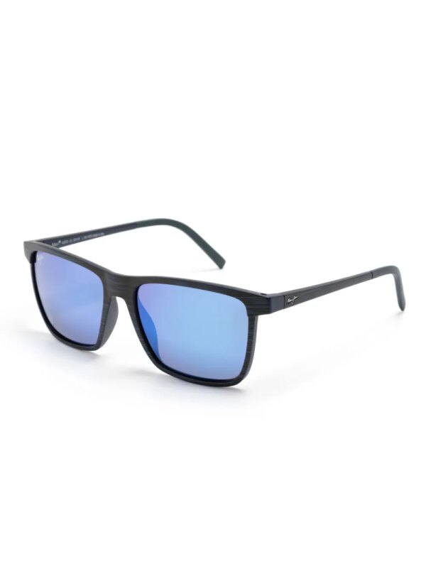 Maui Jim Zonnebril met rechthoekig montuur - Blauw