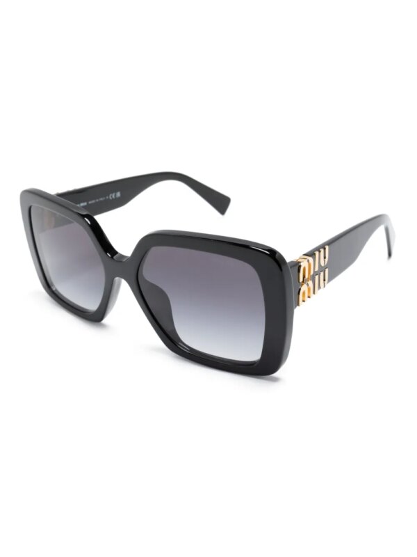 Miu Miu Eyewear Zonnebril met oversized montuur - Zwart