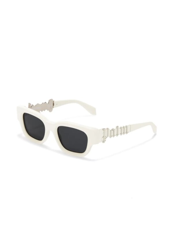Palm Angels Eyewear Posey zonnebril met rechthoekig montuur - Wit