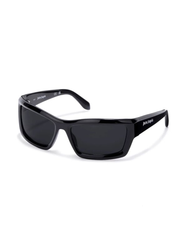 Palm Angels Eyewear Adin zonnebril met rechthoekig montuur - Zwart