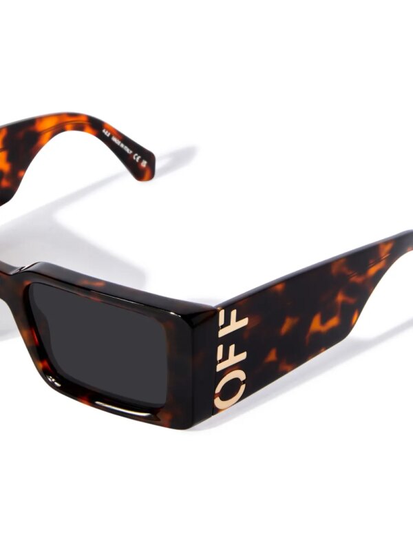 Off-White Eyewear Milano zonnebril met schildpadschild design - Bruin