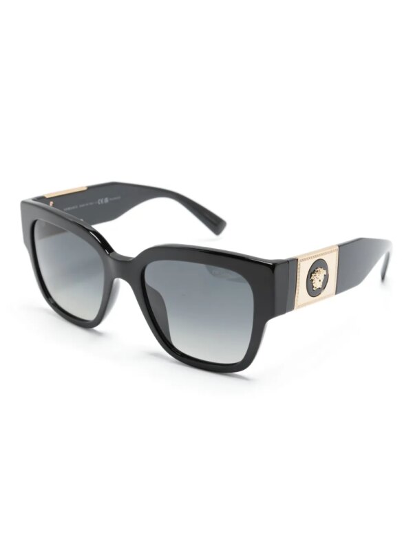Versace Eyewear Zonnebril met oversized montuur - Zwart