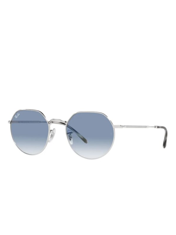 Ray-Ban Jack zonnebril met rond montuur - Zilver