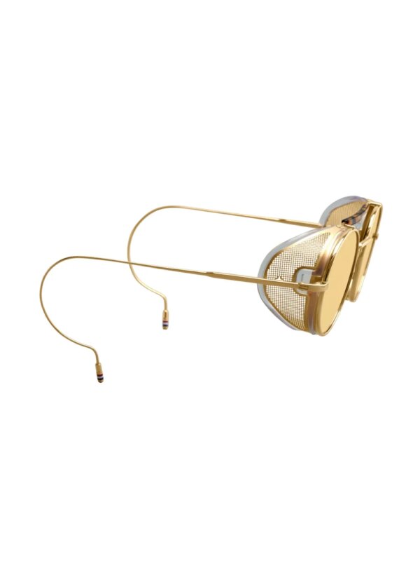 Thom Browne Eyewear Zonnebril met rond montuur - Goud