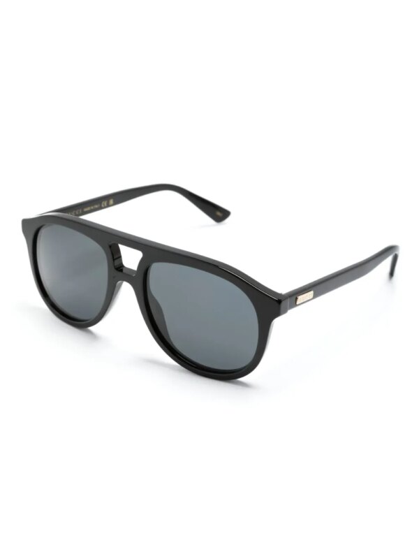 Gucci Eyewear Zonnebril met oversized montuur - Zwart