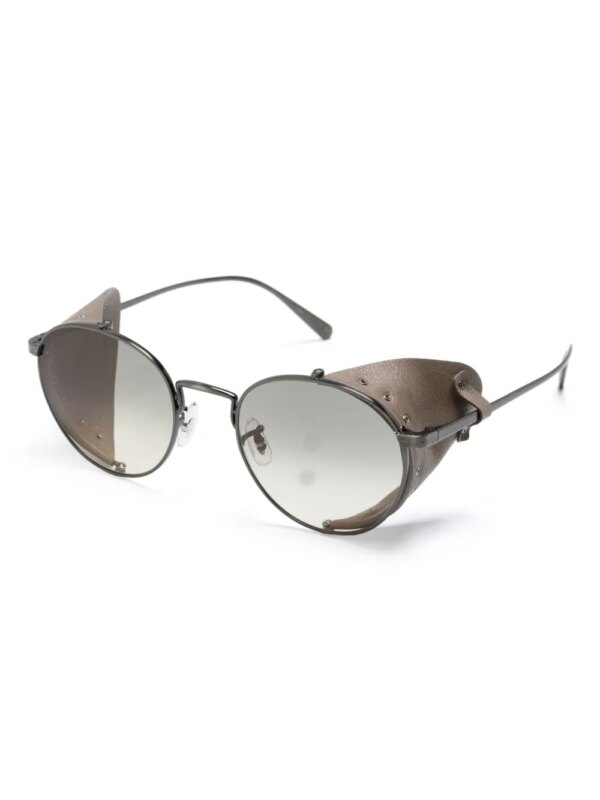 Oliver Peoples Cesarino-L zonnebril met schild montuur - Bruin