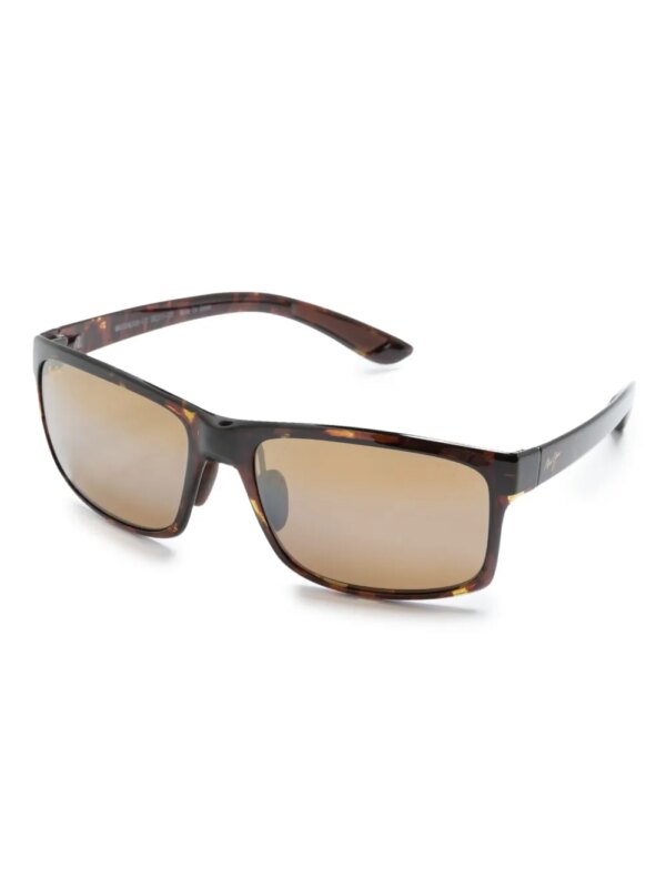 Maui Jim Pokowai zonnebril met rechthoekig montuur - Bruin
