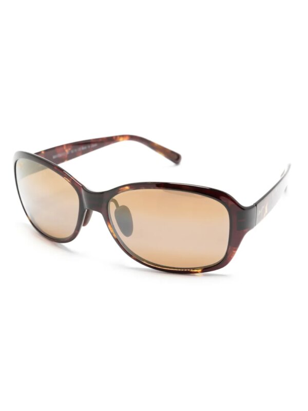 Maui Jim Zonnebril met rechthoekig montuur - Bruin