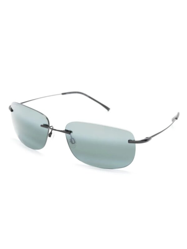 Maui Jim Zonnebril met rechthoekig montuur - Zwart