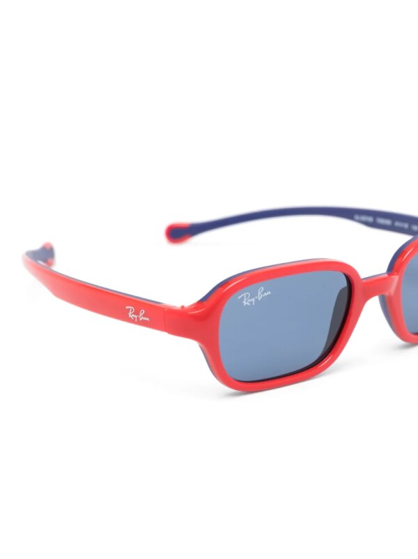 RAY-BAN JUNIOR RB9074S zonnebril met rechthoekig montuur - Rood
