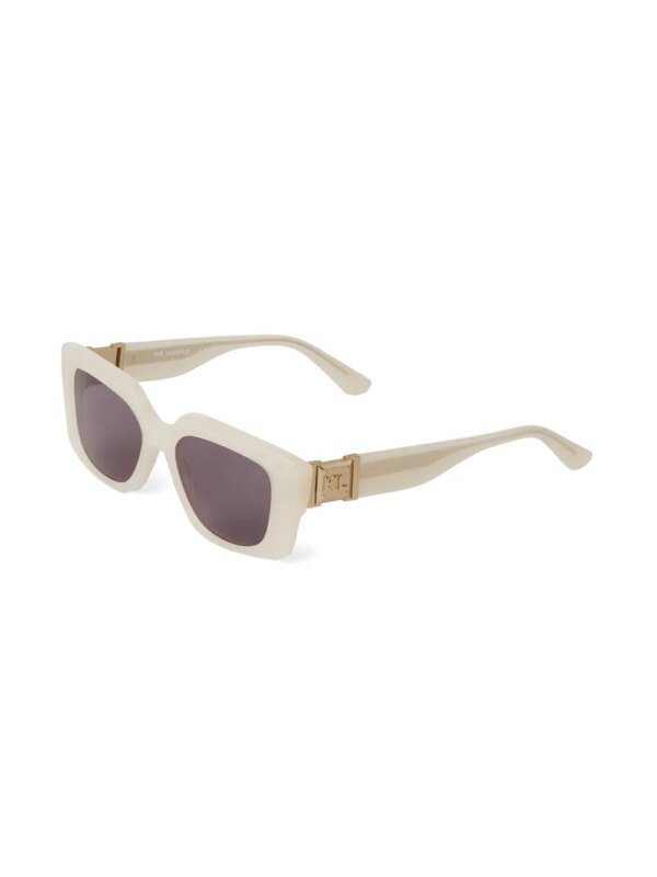 Karl Lagerfeld Heritage zonnebril met rechthoekig montuur - Beige