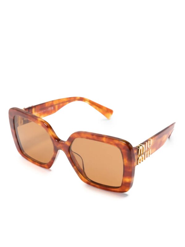 Miu Miu Eyewear Zonnebril met schildpadschild design - Bruin