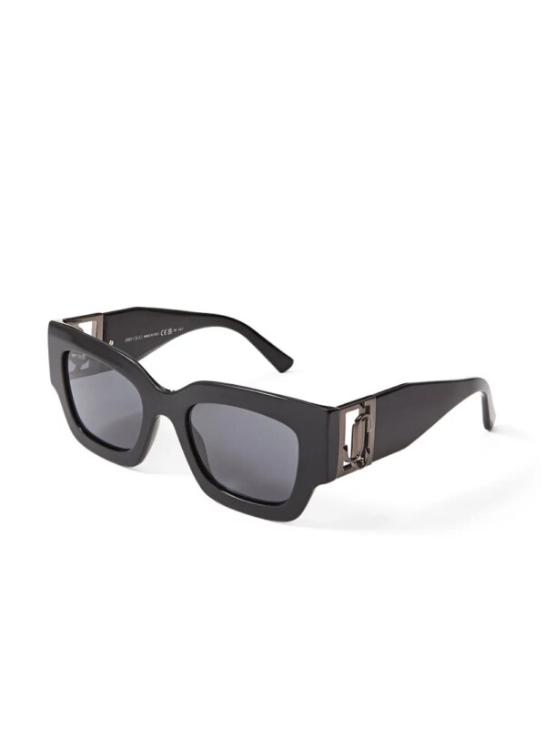 Jimmy Choo Eyewear Nena zonnebril met rechthoekig montuur - Zwart