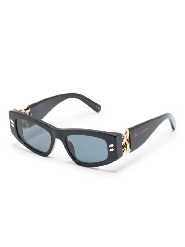 Stella McCartney Eyewear Zonnebril met rechthoekig montuur - Zwart