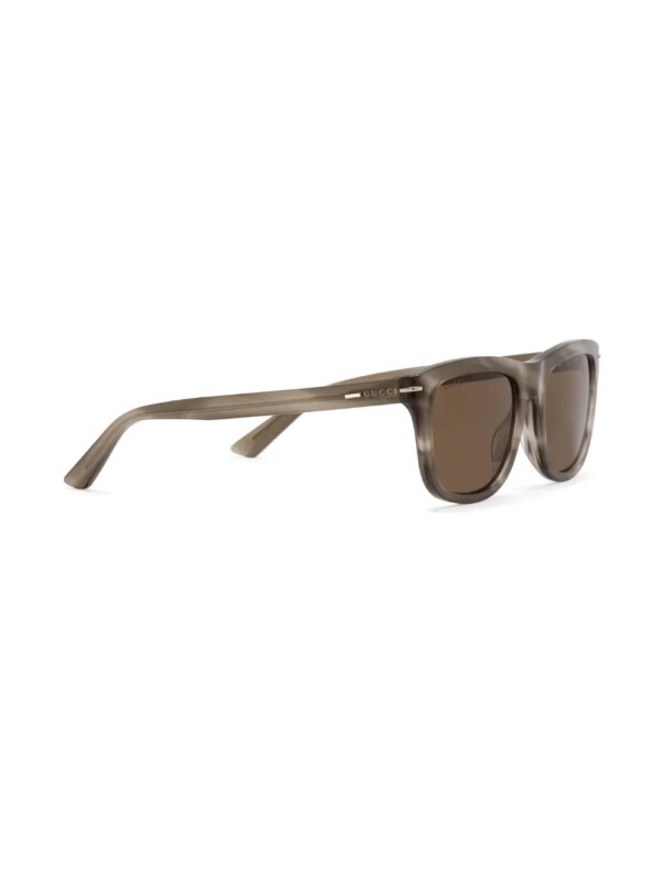 Gucci Eyewear Zonnebril met rechthoekig montuur - Bruin
