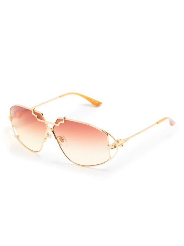 Casablanca Zonnebril met oversized montuur - Goud