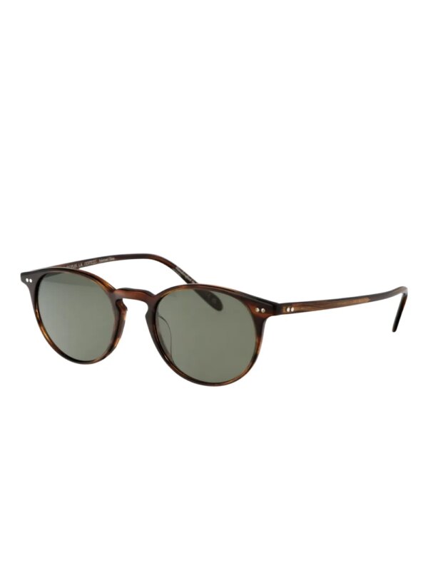 Oliver Peoples Riley Sun zonnebril met rond montuur - Bruin