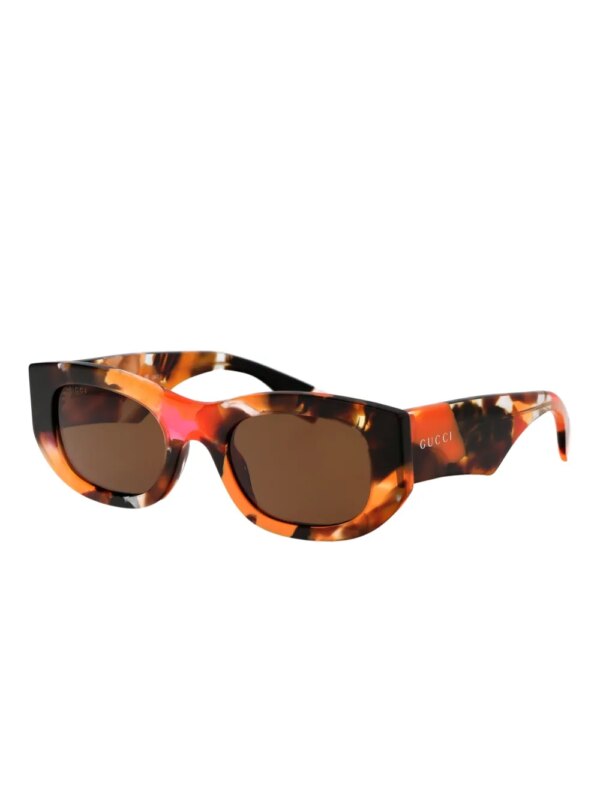 Gucci Eyewear GG1627S zonnebril met rechthoekig montuur - Bruin