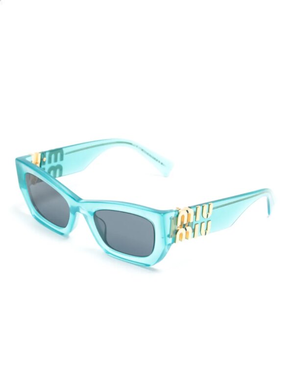 Miu Miu Eyewear Zonnebril met logoplakkaat - Blauw