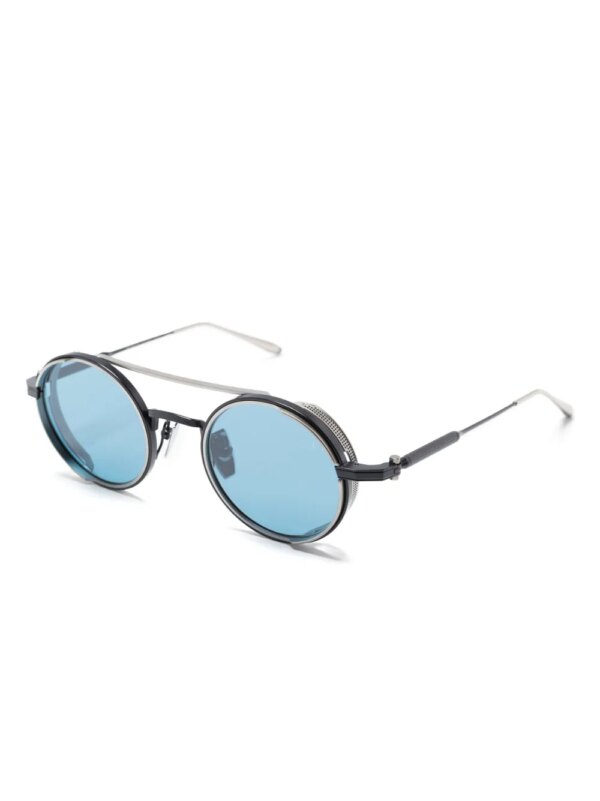 Akoni Zonnebril met rond montuur - Blauw
